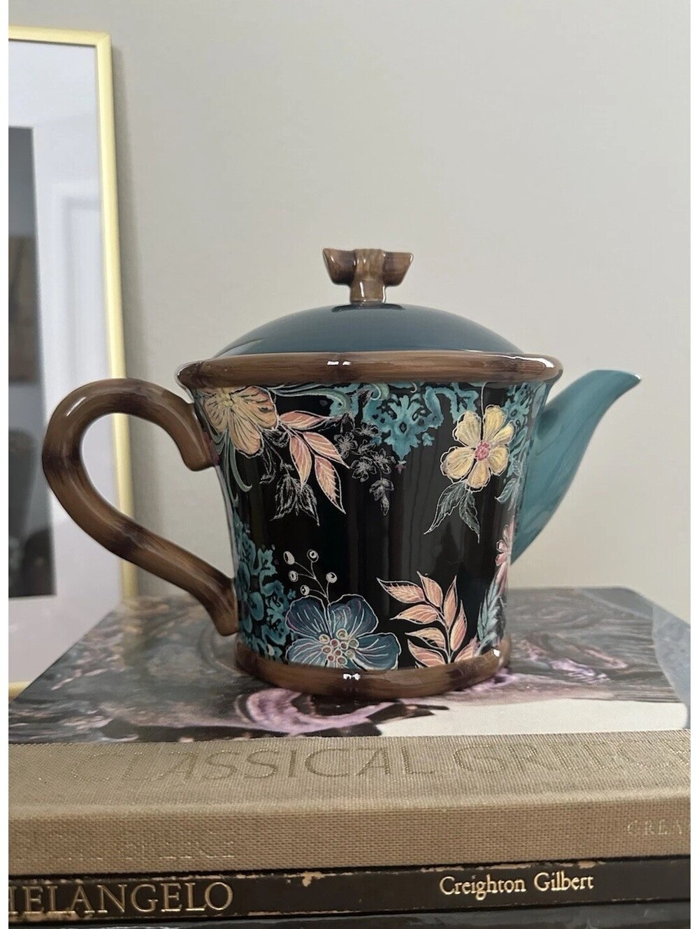 Certified International 24 Oz. Multi-Colored Exotic Jungle Teapot